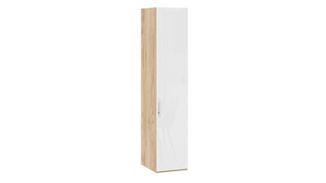 Шкаф одностворчатый Эмбер СМ-348.07.001 (Яблоня Беллуно/Белый глянец) в Лабытнанги