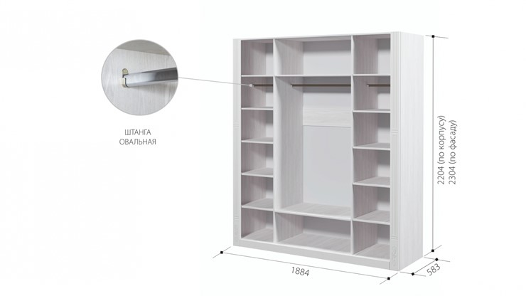 Шкаф распашной Ева-10 4-х створчатый в Салехарде - изображение 1