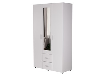 Распашной шкаф ЭВА ШК-019 3-х створчатый, Белый в Надыме
