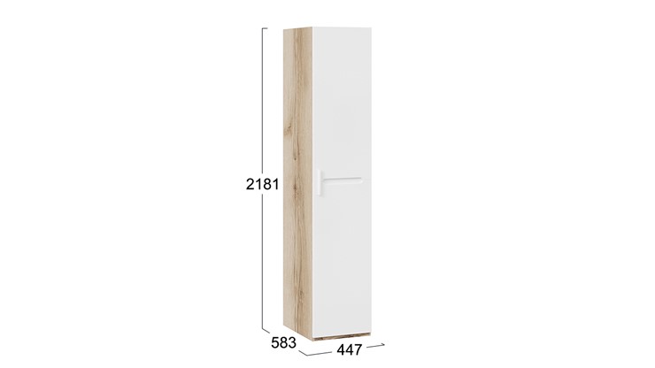 Шкаф распашной Фьюжн  ТД-260.07.01 (Дуб Делано, Белый глянец) в Надыме - изображение 3
