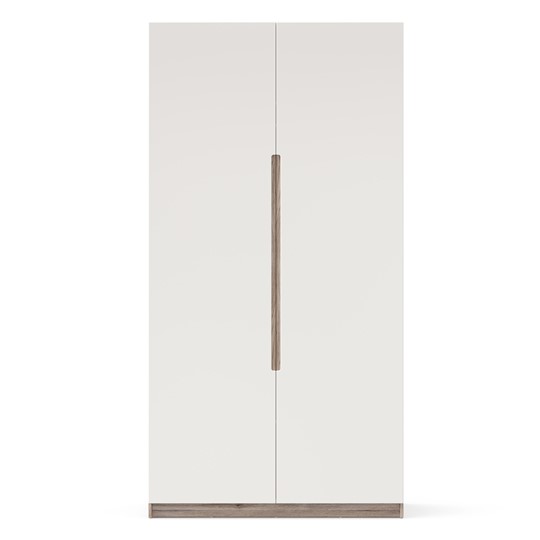 Шкаф 2х-дверный Стефания ЛД 413.020.000, Дуб Маувелла PR/Белый в Салехарде - изображение 1
