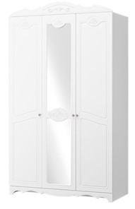 Шкаф трехдверный Лотос ШР-3 (Белый) 1 зеркало в Лабытнанги - предосмотр