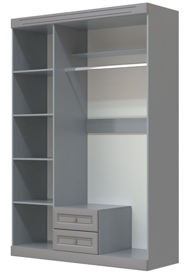 Шкаф трехдверный в спальню Олимп ШР-3 (антрацит) 1 зеркало в Муравленко - изображение 1
