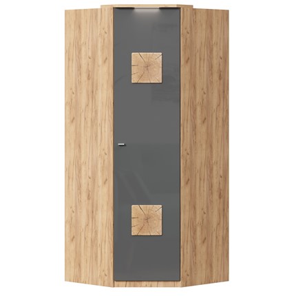 Шкаф угловой 45 с декоративной накладкой Фиджи, 659.245, антрацит в Надыме - изображение