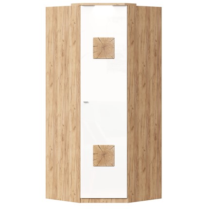 Шкаф угловой 45 с декоративной накладкой Фиджи, 659.248, белый в Муравленко - изображение