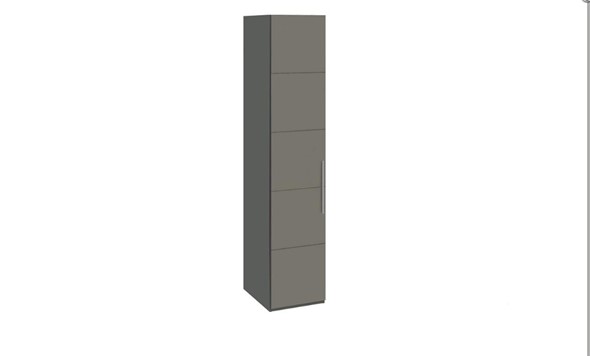 Одностворчатый шкаф Наоми, цвет Фон серый, Джут СМ-208.07.01 в Салехарде - изображение