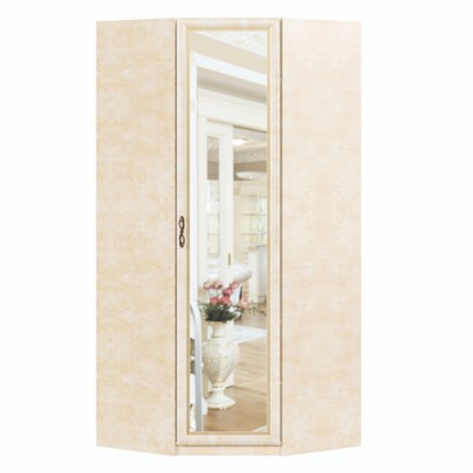 Шкаф угловой Александрия с зеркалом ЛД 625.062, Рустика/Кожа Ленто в Салехарде - изображение