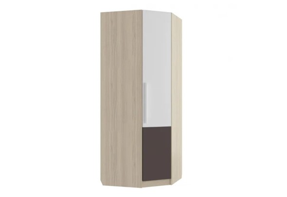 Угловой шкаф Илия М3 туя светлая/ шоколад / белый в Салехарде - изображение