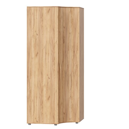 Распашной шкаф с гнутой дверью Марта-2 Дуб золотой/Дуб Тортуга ЛД 406.050 в Лабытнанги - изображение