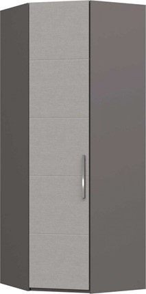 Распашной шкаф угловой Вива Мокко глянец / Текстиль в Салехарде - изображение
