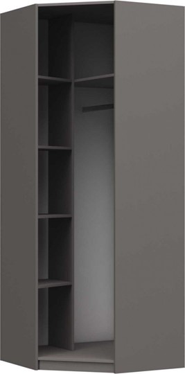 Угловой шкаф Вива с зеркалом, Мокко глянец / Текстиль в Салехарде - изображение 1