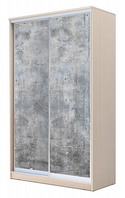 Шкаф 2-х дверный Хит-22-4-15-77-22, 2200х1500х420, Бетон Дуб млечный в Салехарде - изображение