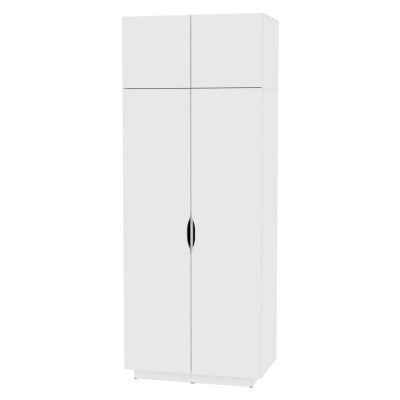 Двухдверный шкаф Аврора (H25) 2322х901х540, Белый в Лабытнанги - изображение