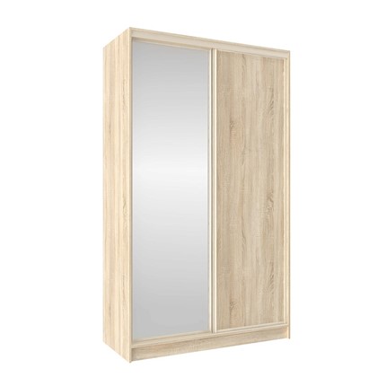 Шкаф 1350 Домашний Зеркало/ЛДСП, Дуб сонома в Салехарде - изображение