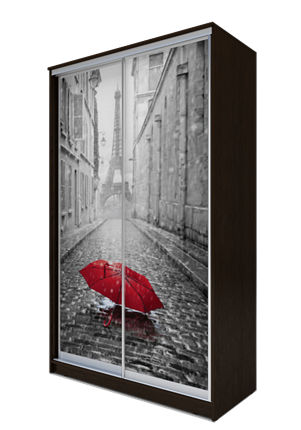 Шкаф 2-х дверный 2200х1362х420, Париж, зонтик ХИТ 22-4-14-77-02 Венге Аруба в Салехарде - изображение