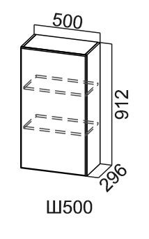 Кухонный шкаф Модус, Ш500/912, "галифакс табак" в Салехарде - изображение