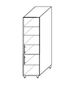Навесной кухонный шкаф Мыло, хозяйственный 2070*500*525 мм, ШХ 500 в Салехарде