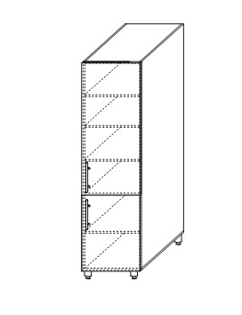 Навесной кухонный шкаф Мыло, хозяйственный 2070*500*525 мм, ШХ 500 в Салехарде - изображение