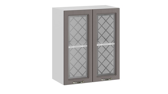 Настенный шкаф Бьянка 1В6С (Белый/Дуб серый) в Салехарде - изображение