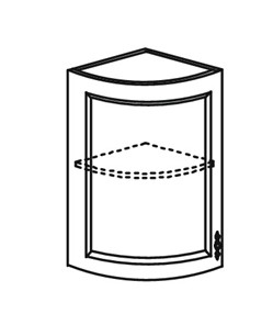 Шкаф кухонный Веста настенный однодверный с гнутой дверью 718*310*320мм в Надыме