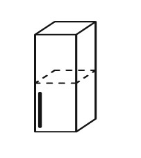 Шкаф кухонный Мыло, настенный однодверный с полкой 718*500*320, ШН 500/718 в Надыме - изображение
