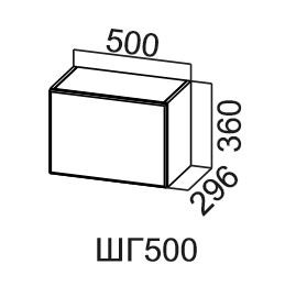 Навесной кухонный шкаф Модус, ШГ500/360, галифакс в Салехарде - предосмотр