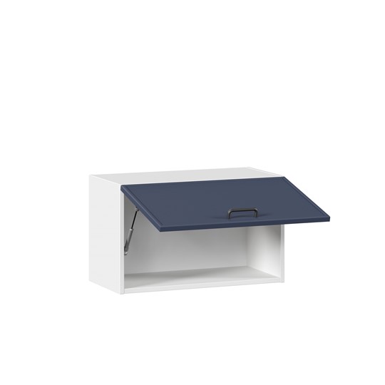 Навесной горизонтальный шкаф 600 Индиго ЛД 298.710.000.119, Белый/Тёмно-синий в Лабытнанги - изображение 1