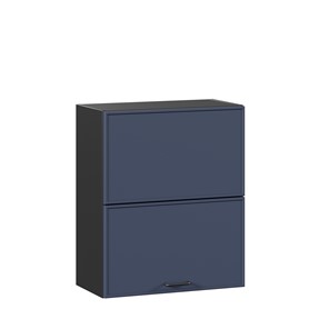 Шкаф кухонный горизонтальный 600 комбинированный Индиго ЛД 298.970.000.167, Чёрный/Тёмно-синий в Лабытнанги