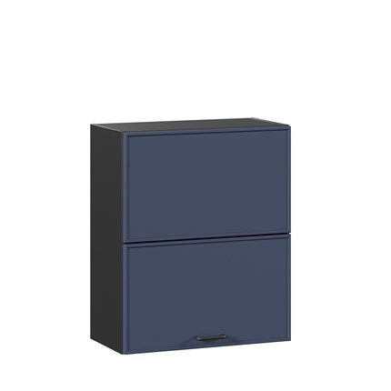 Шкаф кухонный горизонтальный 600 комбинированный Индиго ЛД 298.970.000.167, Чёрный/Тёмно-синий в Салехарде - изображение