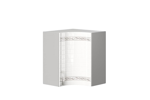 Кухонный угловой шкаф Анастасия 600 радиусный 016.311.000 белый в Салехарде - изображение