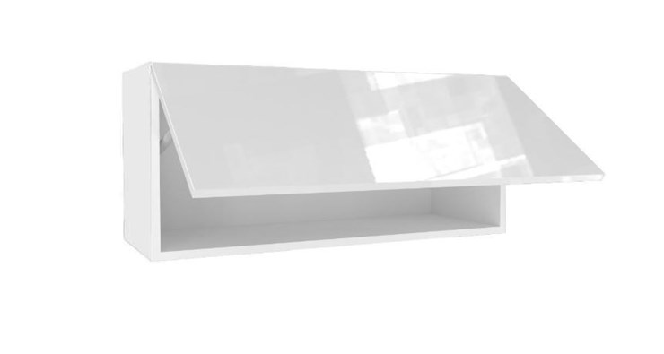Кухонный шкаф 800 горизонтальный, Шервуд, ЛД 281.750.000.172, белый/белый глянец в Салехарде - изображение 1
