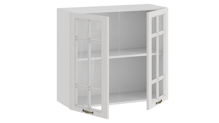 Кухонный навесной шкаф Лина 1В8С (Белый/Белый) в Салехарде - изображение 1