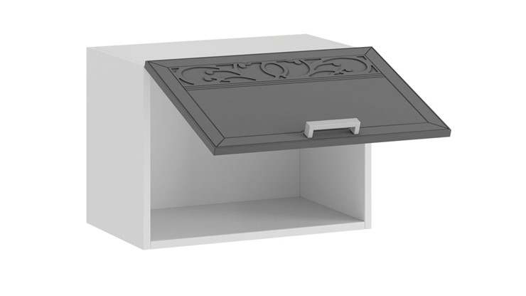 Шкаф на кухню Долорес 1В5Г (Белый/Титан) в Салехарде - изображение 1