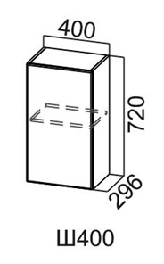 Кухонный шкаф Модус, Ш400/720, галифакс в Салехарде - предосмотр