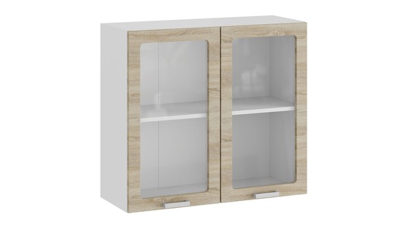 Шкаф на кухню Гранита 1В8С (Белый/Дуб сонома) в Ноябрьске - изображение