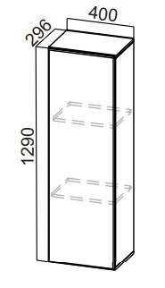 Пенал-надстройка Стайл, ПН400(720/296), МДФ в Салехарде - изображение