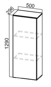 Пенал-надстройка Стайл, ПН500(720/296), МДФ в Салехарде