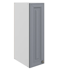 Настенный шкаф Мишель L200 H720 (1 дв. гл.) эмаль (белый/серый) в Салехарде