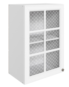 Кухонный навесной шкаф Мишель L500 H720 (1 дв. реш.) эмаль (белый/белый) в Салехарде