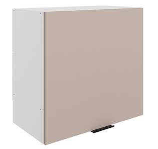 Шкаф навесной Стоун L600 Н566 (1 дв. гл.) (белый/грей софттач) в Новом Уренгое