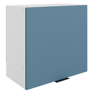 Кухонный навесной шкаф Стоун L600 Н566 (1 дв. гл.) (белый/изумруд софттач) в Тарко-Сале