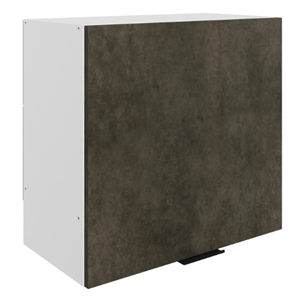 Кухонный шкаф Стоун L600 Н566 (1 дв. гл.) (белый/камень темно-серый) в Надыме