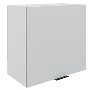 Навесной кухонный шкаф Стоун L600 Н566 (1 дв. гл.) (белый/лайт грей софттач) в Тарко-Сале