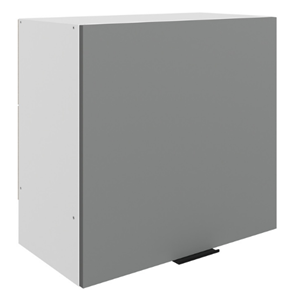 Шкаф навесной под вытяжку Стоун L600 Н566 (1 дв. гл.) (белый/оникс софттач) в Муравленко