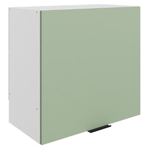Настенный шкаф Стоун L600 Н566 (1 дв. гл.) (белый/полынь софттач) в Надыме