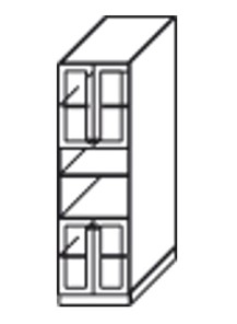 Шкаф кухонный Верона хозяйственный под технику 2070*500*525мм, глянец/софт в Надыме