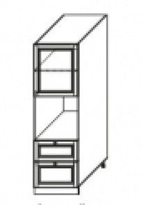Кухонный шкаф Верона хозяйственный В-5 2140*600*580мм, глянец/софт в Надыме