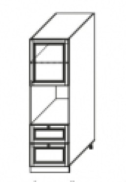 Шкаф-пенал на кухню Верона хозяйственный В-5 2340*600*580мм, матовый в Салехарде - изображение