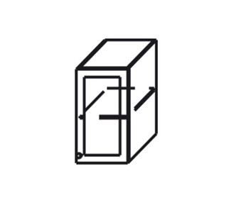 Шкаф на кухню Верона настенный однодверный с полкой 718*400*320 мм, гланец/софт в Надыме