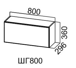 Шкаф навесной Модус, ШГ800/360, цемент светлый в Надыме